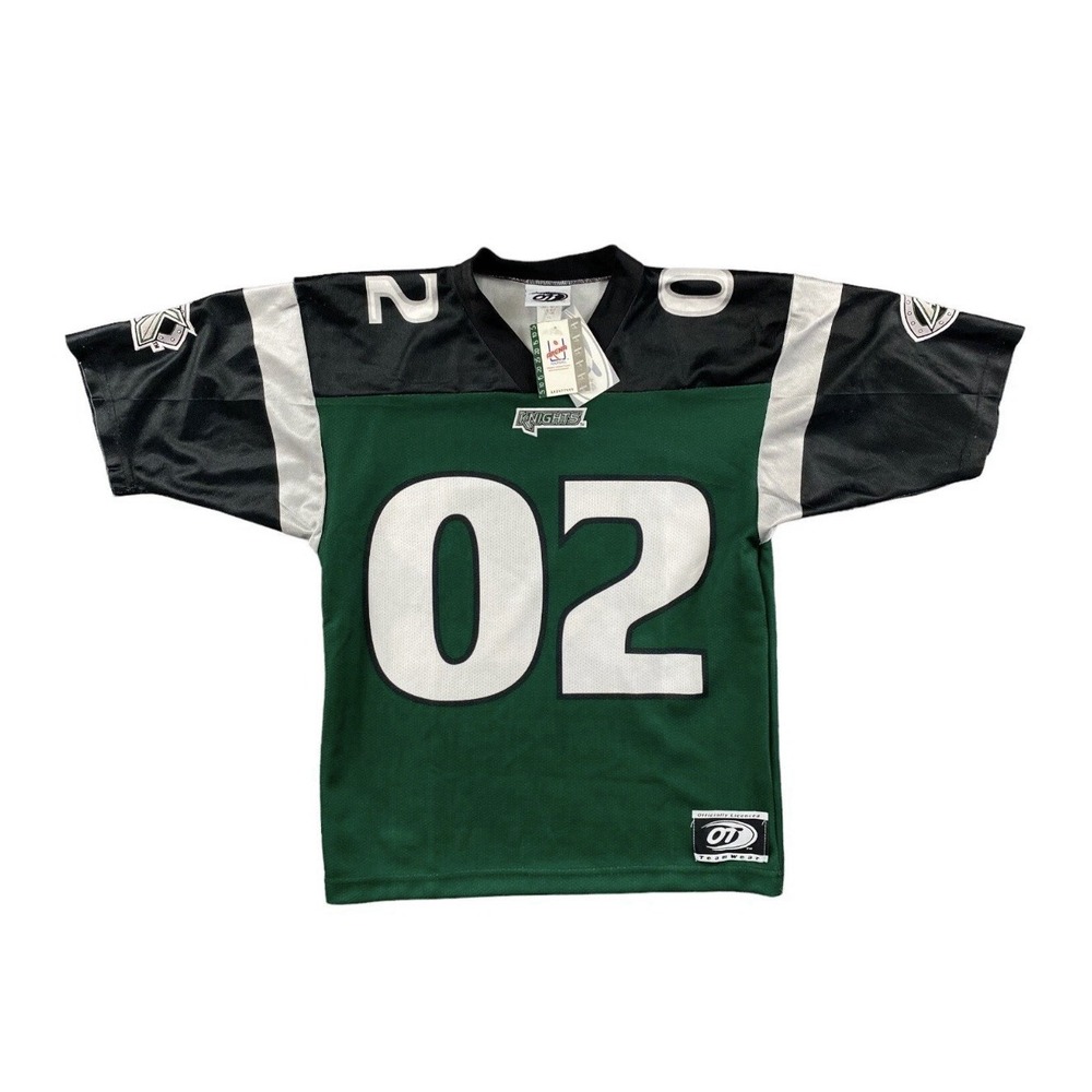 Vintage AK Knights Jersey Arena Football #02 OT Sports Youth L Green Black NWT‎